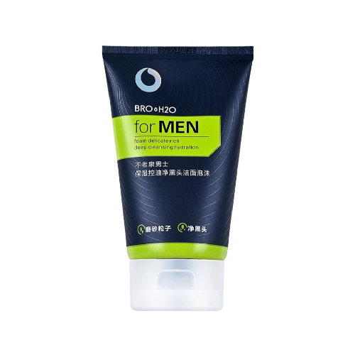 不老泉男士保湿控油净黑头洁面泡沫
