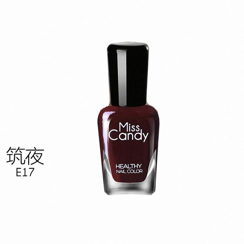 MissCandy健康甲油E17筑夜/黑红色