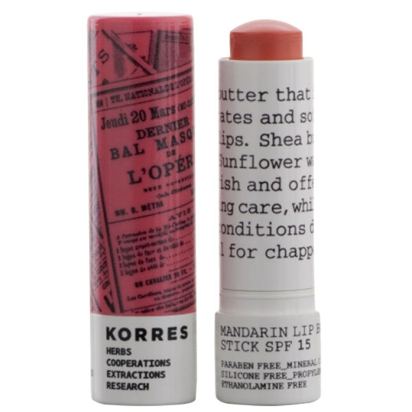 KORRES Mandarin Lip Butter Stick SPF15 - Peach